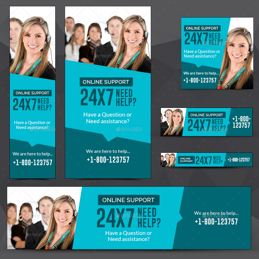 Customer Service Banners by Hyov GraphicRiver